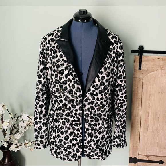 Lane Bryant Leopard Print "Bryant Blazer" Size 24 - Picture 6 of 15